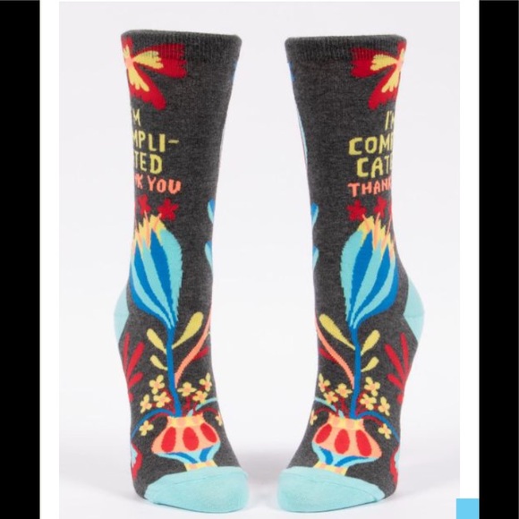“I’M COMPLICATED, THANK YOU” W-Crew Socks - Picture 2 of 3